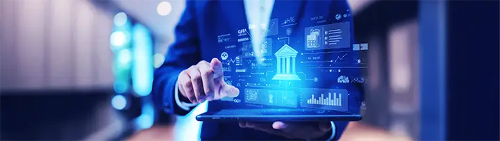 Imagen conceptual sobre la transformación digital de la banca y la evolución de los ATM frente al futuro del dinero en efectivo en Latinoamérica.