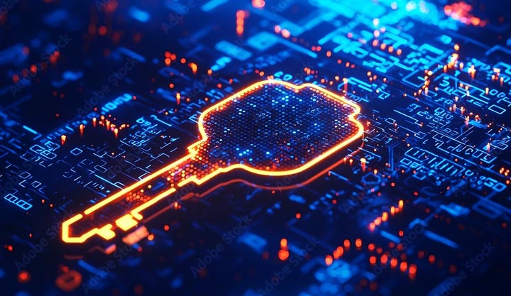 Imagen conceptual del cifrado AES como parte de las soluciones de cumplimiento para instituciones financieras que buscan garantizar la protección de los datos críticos.