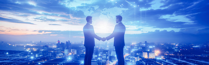 Imagen conceptual que representa la colaboración entre organizaciones para construir ecosistemas financieros resilientes, interoperables y centrados en el usuario.