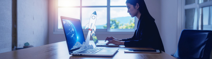 Imagen conceptual de innovación tecnológica y crecimiento empresarial, que representa el impulso responsable frente a las modas tecnológicas y administrativas.