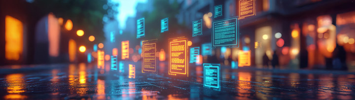Imagen que representa el procesamiento digital de datos y la integración entre reglas tradicionales y modelos de IA para fortalecer la seguridad en pagos.