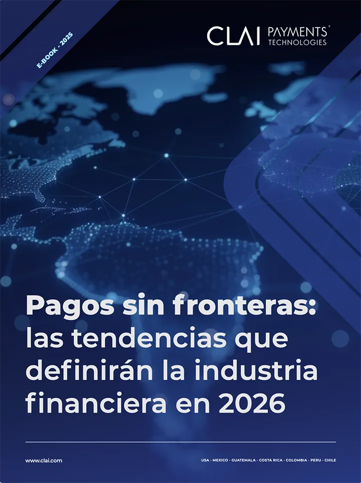 Pagos sin fronteras en Latinoamérica: portada del e-book que analiza las tendencias, interoperabilidad y transformación financiera hacia 2026.