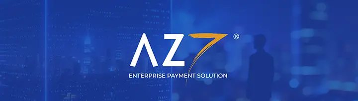 Imagen corporativa de AZ7®, una plataforma de orquestación de pagos omnicanal orientada a interoperabilidad, seguridad y escalabilidad.