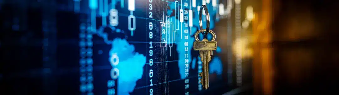 Representación visual de la seguridad y protección de datos en el ecosistema de Open Finance, un factor clave para generar confianza en el sistema financiero de Latinoamérica.