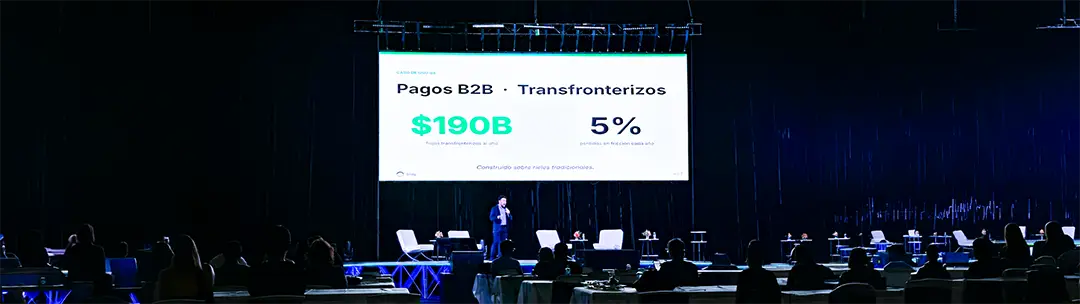 A conference on cross-border B2B payments at Paytech Conf 2026, where data on international financial flows and efficiency challenges in payment systems were presented.