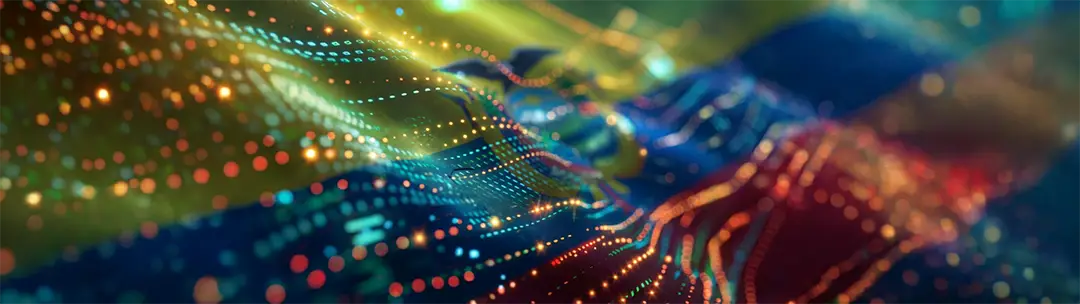 Representación abstracta de redes digitales conectadas que simbolizan la modernización de la infraestructura financiera, interoperabilidad de pagos y evolución tecnológica en Ecuador.